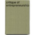 Critique of Entrepreneurship