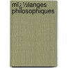 Mï¿½Langes Philosophiques by Thï¿½Odore Jouffroy