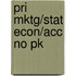 Pri Mktg/Stat Econ/Acc No Pk
