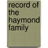 Record of the Haymond Family