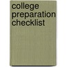 College Preparation Checklist door United States Government