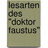 Lesarten des "Doktor Faustus" door Christiane Rühlmann