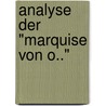 Analyse der "Marquise von O.." door Krüger Ole