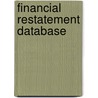 Financial Restatement Database by United States Government