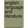 English Language and Literature door Paul Burns