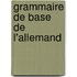 Grammaire de base de l'allemand