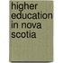 Higher Education In Nova Scotia