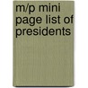 M/P Mini Page List Of Presidents door Betty Debnam