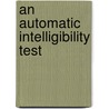 An Automatic Intelligibility Test door Korbinian Riedhammer