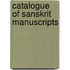 Catalogue Of Sanskrit Manuscripts