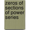 Zeros of Sections of Power Series door A. Edrei