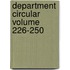 Department Circular Volume 226-250