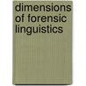 Dimensions Of Forensic Linguistics door M.T. Turell