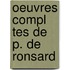 Oeuvres Compl Tes de P. de Ronsard