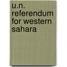 U.N. Referendum for Western Sahara door United States Congressional House