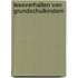 Leseverhalten von Grundschulkindern