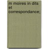 M Moires in Dits Et Correspondance; door Billaud-Varenne 1756-1819