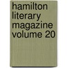 Hamilton Literary Magazine Volume 20 by Hamilton College