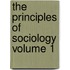 The Principles of Sociology Volume 1