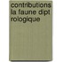 Contributions La Faune Dipt Rologique