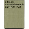 G Ttinger Musenalmanach Auf 1770-1772 by Heinrich Christian Boie