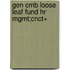 Gen Cmb Loose Leaf Fund Hr Mgmt;cnct+