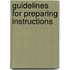 Guidelines for Preparing Instructions