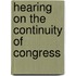 Hearing on the Continuity of Congress
