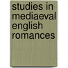 Studies in Mediaeval English Romances door Dered Brewer