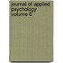 Journal of Applied Psychology Volume 6