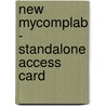 New Mycomplab - Standalone Access Card door Richard Pearson Education