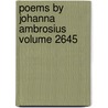 Poems by Johanna Ambrosius Volume 2645 door United States Government