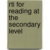 Rti For Reading At The Secondary Level by Jade Wexler