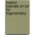 Mathxl Tutorials On Cd For Trigonometry