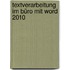 Textverarbeitung Im Büro Mit Word 2010
