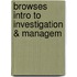 Browses Intro To Investigation & Managem