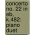 Concerto No. 22 in Eb, K.482: Piano Duet