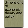 Dimensions Of Economic Theory And Policy door Krishnendu Ghosh Dastidar