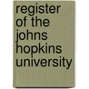 Register of the Johns Hopkins University door Johns Hopkins University