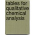 Tables for Qualitative Chemical Analysis