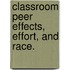 Classroom Peer Effects, Effort, And Race.