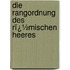 Die Rangordnung Des Rï¿½Mischen Heeres