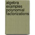 Algebra Examples Polynomial Factorizations