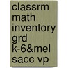 Classrm Math Inventory Grd K-6&Mel Sacc Vp door Andrea M. Guillaume