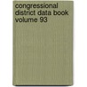 Congressional District Data Book Volume 93 door United States Bureau of the Census