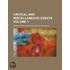 Critical and Miscellaneous Essays Volume 1