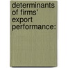 Determinants Of Firms' Export Performance: door Ashatu Hussein