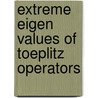 Extreme Eigen Values of Toeplitz Operators by I.I. Jr. Hirschman