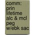 Comm: Prin Lifetime Alc & Mcl Peg W/ebk Sac