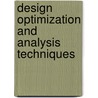 Design Optimization and Analysis Techniques door Muhammad Abid